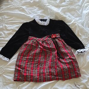 Black & Plaid L/S Dress